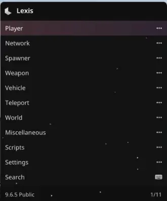Lexis GTA Mod Menu