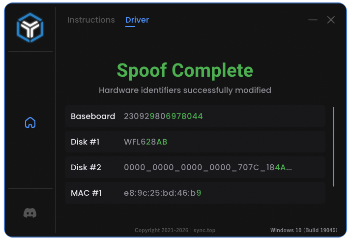 Sync HWID Spoofer