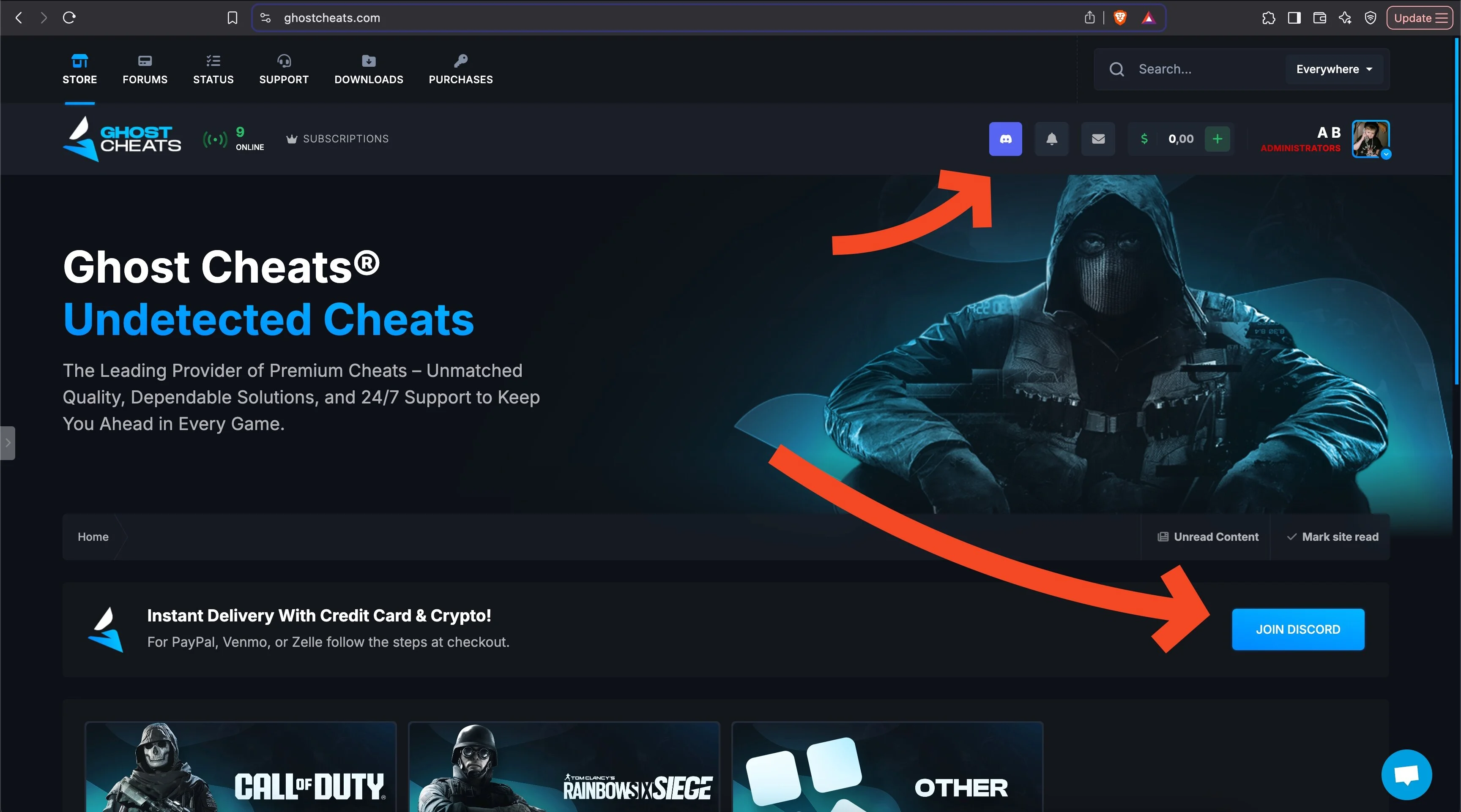 Ghost Cheats Discord Server