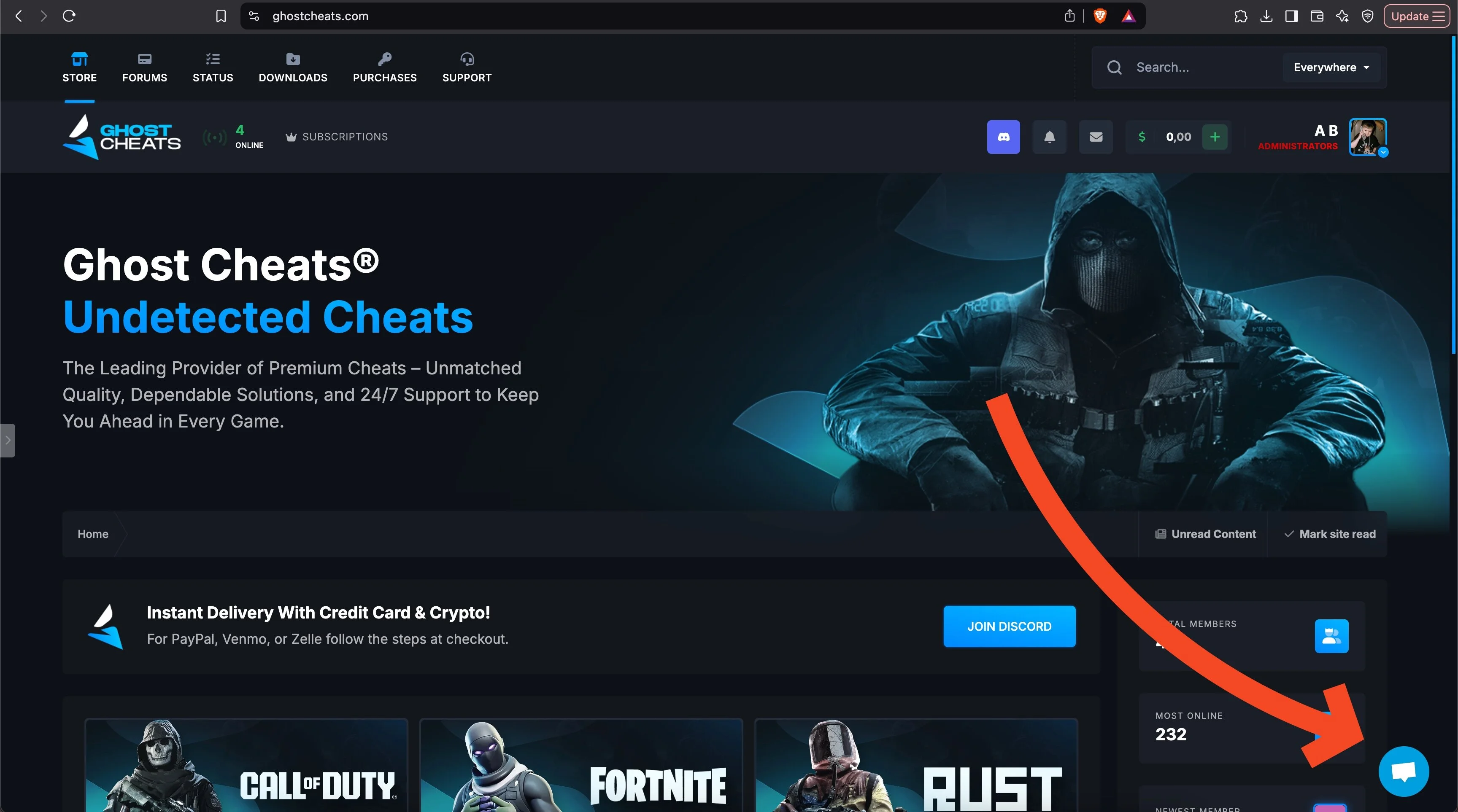Ghost Cheats Live Chat